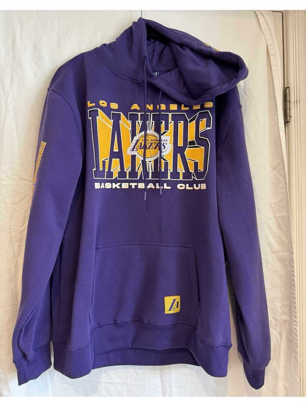 NWT Ultra GAME NBA Los Angeles Lakers Pullover Hoodie Sweatshirt Purple XL